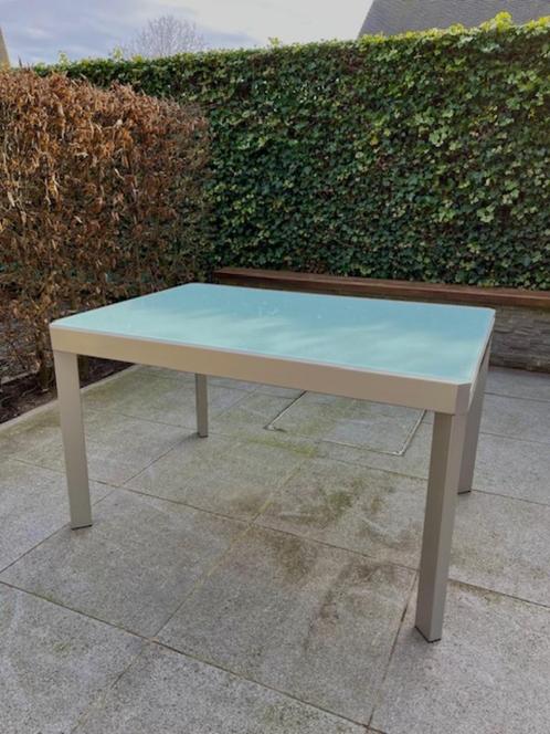 Glazen designtafel Calligaris Elasto CS/351, Maison & Meubles, Tables | Tables à manger, Comme neuf, 50 à 100 cm, 100 à 150 cm