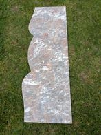 Marmer plaat roze gevlamd - L 131 cm - B 39,5 cm, Doe-het-zelf en Bouw, Platen en Panelen, Ophalen