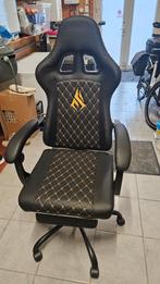 Nieuwe luxe gaming stoel leer 200kg draagkracht, Huis en Inrichting, Bureaustoelen, Ophalen, Gaming bureaustoel, Zwart, Zo goed als nieuw