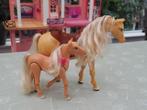 Bewegend Barbie paard met veulentje, Kinderen en Baby's, Ophalen of Verzenden, Zo goed als nieuw, Barbie