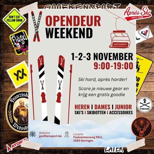 Goofkensport skiverkoop opendeur 1,2 en 3 November 9-19 uur, Sports & Fitness, Ski & Ski de fond, Neuf, Skis, Enlèvement ou Envoi