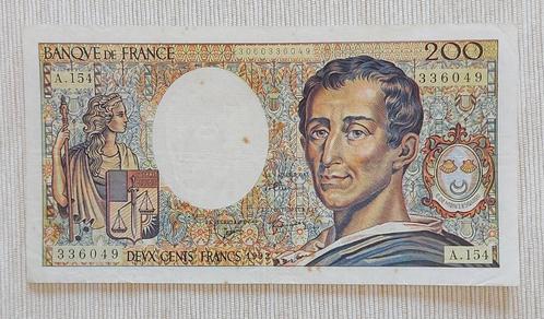 France 1992 - 200 Francs ‘Montesquieu’ A.154 336049 - P# 155, Timbres & Monnaies, Billets de banque | Europe | Billets non-euro