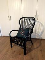 Zwarte rotan fauteuil ikea (Storsele), Huis en Inrichting, Nieuw, Riet of Rotan, 75 tot 100 cm, 50 tot 75 cm