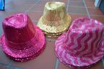 10 chapeaux de carnaval rose/doré à paillettes, Enlèvement ou Envoi, Neuf, Accessoires