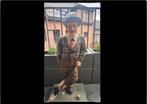 Houten beeld golfer di opfrissing nodig heeft. Hoogte 100cm., Ophalen