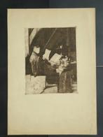 1888 Constant DE BRUYNE ets eauforte pointe sèche gravure, Antiek en Kunst, Kunst | Etsen en Gravures, Ophalen of Verzenden