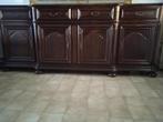 Klassiek dressoir massief hout met zes leggers en vier laden, Ophalen, Zo goed als nieuw, 200 cm of meer, Kersenhout