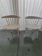 2 eetkamerstoelen (wit en ecru), Huis en Inrichting, Stoelen, Ophalen, Wit