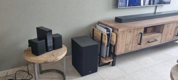 LG + Meridian Soundbar+sub SK10Y met rear surround set SPK8s beschikbaar voor biedingen