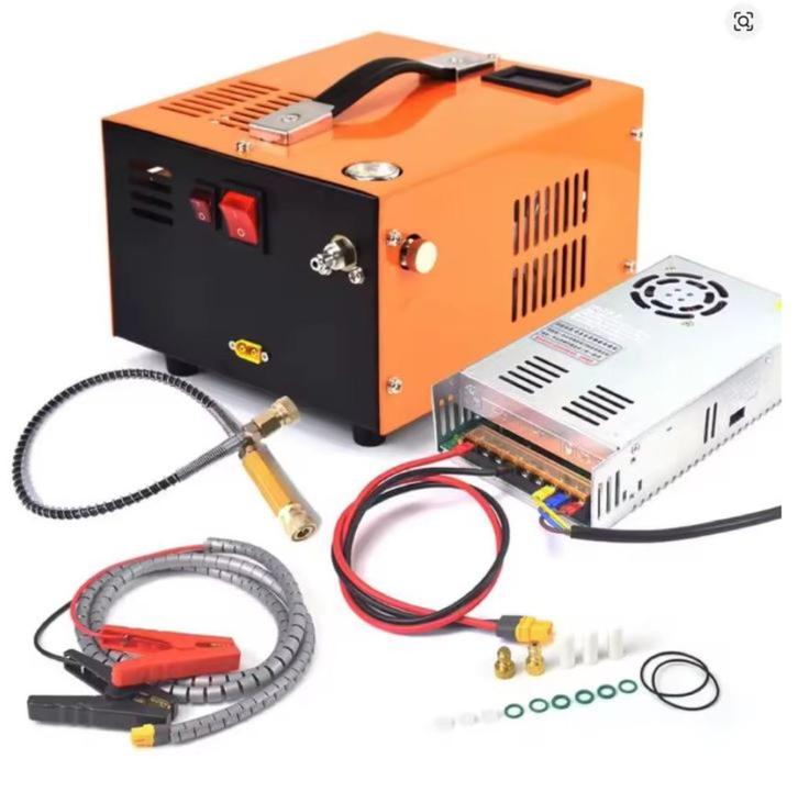 Sterke Draagbare Pcp Luchtcompressorpomp 12V/220-V. 300 Bar, Sport en Fitness, Schietsport-accessoires, Nieuw, Verzenden
