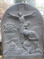 Gebronsde grafplaat van een Duitse soldaat WO1 uit Bayern., Ophalen of Verzenden