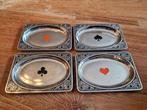 Vintage metalen asbakjes voor op kaarttafel, Enlèvement ou Envoi