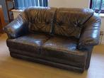 Lederen twee zit zetel, Huis en Inrichting, Zetels | Zetels, Ophalen, Gebruikt, 150 tot 200 cm, Tweepersoons