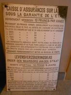 antiek email bord levensverzekering, Ophalen of Verzenden