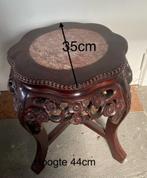 Chinese piedestal met marmer inlegblad, Antiek en Kunst, Ophalen