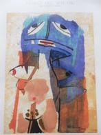 poster "Bleusy" olieverf op papier 2003 Theo De Wilde, Antiek en Kunst, Kunst | Schilderijen | Modern, Ophalen of Verzenden