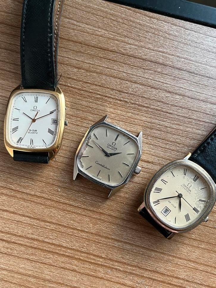 Lot Omega horloges, Handtassen en Accessoires, Horloges | Antiek, Polshorloge, Omega, Staal, 1960 of later, Ophalen