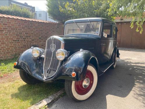 1934 Peugeot 201, Auto's, Oldtimers, Particulier, Peugeot, Benzine, Stadsauto, 4 deurs, Handgeschakeld, Zwart, Grijs, Velours