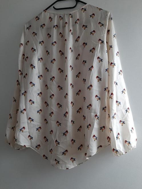 🎀 Zara blouse met vogeltjes, Kleding | Dames, Blouses en Tunieken, Gedragen, Maat 38/40 (M), Ophalen of Verzenden