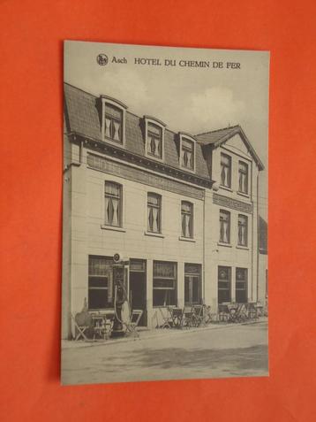  Asch  Hotel du chemin de fer , Enlèvement ou Envoi, 1920 à 1940, Non affranchie, Limbourg