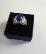 Zilveren herenring met met natuurlijke lapis lazuli, 20 of groter, Verzenden, Heer, Nieuw