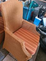 10 rieten stoelen, Huis en Inrichting, Stoelen, Ophalen, Gebruikt
