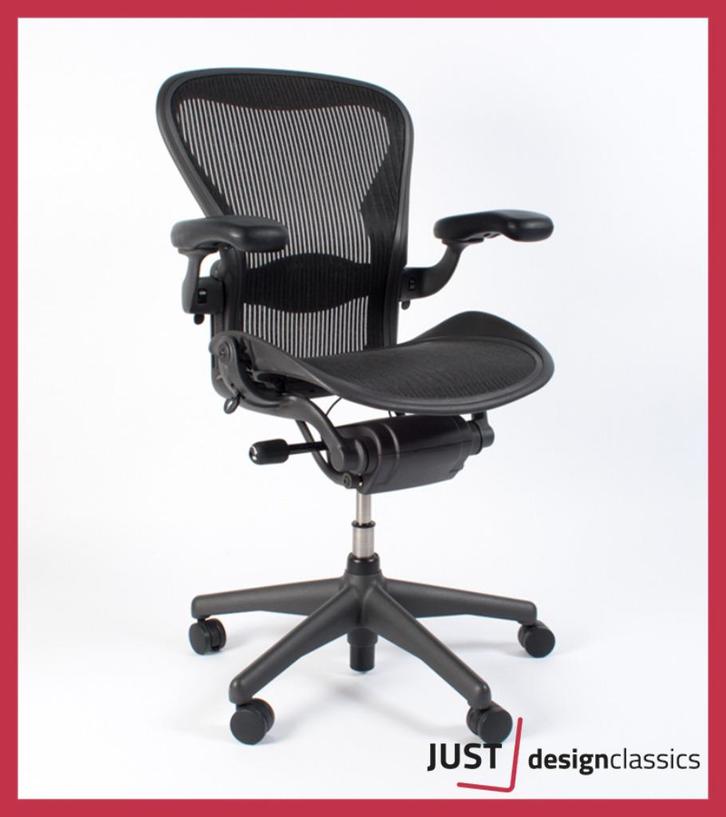 !!AANBIEDING!! Herman Miller Aeron mk2 maat B (voorraad:50+), Huis en Inrichting, Bureaustoelen, Gebruikt, Bureaustoel, Zwart
