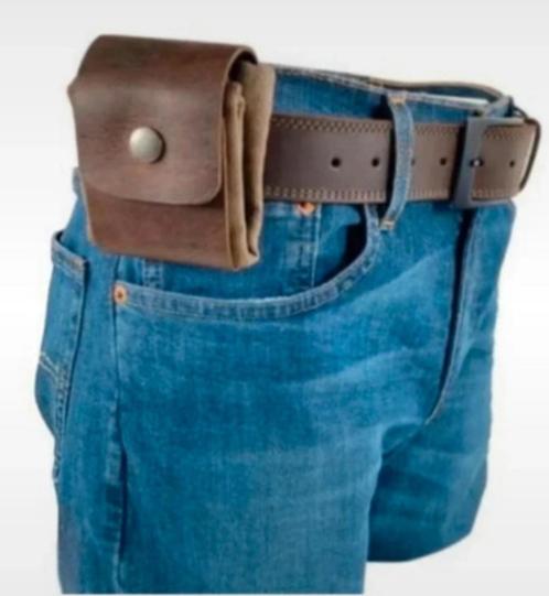 Opplooibaair wildpluk heupzakje - bushcraft handgemaakt, Kleding | Heren, Riemen en Ceintuurs, Nieuw, Riem of Ceintuur, Zwart