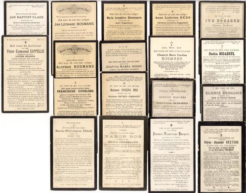 38  Oude bidprentjes gestorven 1900, Verzamelen, Bidprentjes en Rouwkaarten, Bidprentje, Ophalen of Verzenden