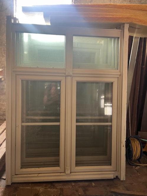 PVC ramen dubbele beglazing, Doe-het-zelf en Bouw, Raamkozijnen en Schuifdeuren, Gebruikt, Raamkozijn, Kunststof, Ophalen