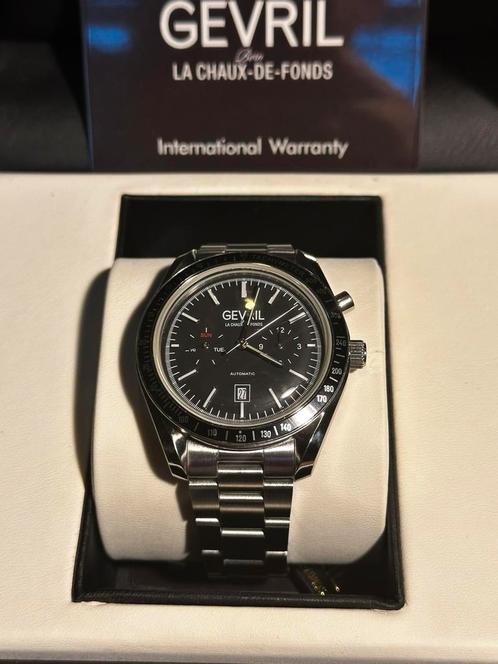 Gevril Lenox Zwitsers automatisch horloge €4110(Speedmaster), Handtassen en Accessoires, Horloges | Heren, Zo goed als nieuw, Polshorloge