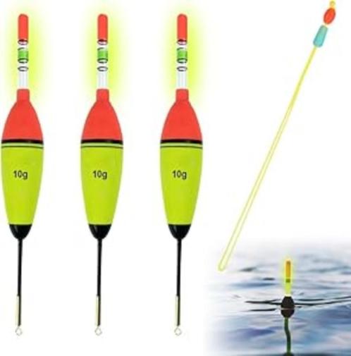 Toulifly Visvlotter set van 3 lichtgevende visstoppers, Watersport en Boten, Hengelsport | Algemeen, Nieuw, Overige typen, Verzenden