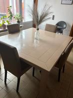 Mooie massieve eettafel inclusief stoelen, Huis en Inrichting, Tafels | Eettafels, Ophalen, Zo goed als nieuw
