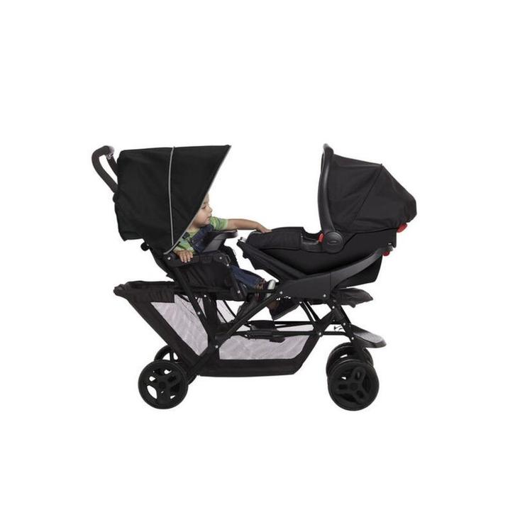 Dubbele kinderwagen, Kinderen en Baby's, Kinderwagens en Combinaties, Gebruikt, Kinderwagen, Overige merken, Duowagen, Ophalen
