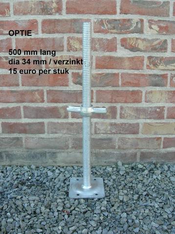 NIEUWE voetspindels dia 34mm - steigervoeten - stellingpoten beschikbaar voor biedingen