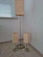Staande lamp + 2 nachtlampjes (alle lampen inclusief!), Gebruikt, Beige, Ophalen of Verzenden, 50 cm of meer