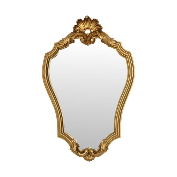 Vintage Gouden Spiegel Barok Stijl Klassiek Kuifspiegel 61cm, Maison & Meubles, Accessoires pour la Maison | Miroirs, Utilisé