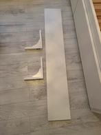 Wandplank met 2 plankdragers IKEA wit, Zo goed als nieuw, Ophalen
