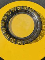 Grote glazen schaal op ijzeren staander, Huis en Inrichting, Ophalen of Verzenden, Zo goed als nieuw, Schaal