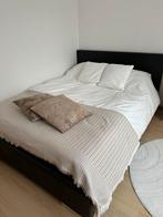Bed zwart, Huis en Inrichting, Ophalen, Gebruikt, Tweepersoons, Zwart
