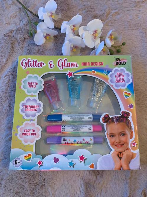 Glitter and glam hair design, Handtassen en Accessoires, Kindersieraden, Nieuw, Overige typen, Blauw, Ophalen of Verzenden