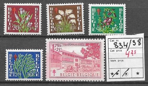 BELGIE  N  834 /838    X1, Postzegels en Munten, Postzegels | Europa | België, 1 plakker, Europa, Met plakker, Ophalen of Verzenden