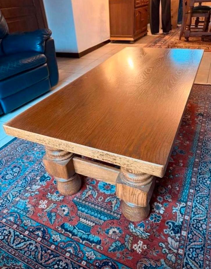 Table basse en bois massif, Maison & Meubles, Tables | Tables de salon, Comme neuf, Rectangulaire, Enlèvement