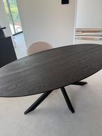 Table à manger noir, Ophalen, 100 tot 150 cm, Vijf personen of meer, Ovaal