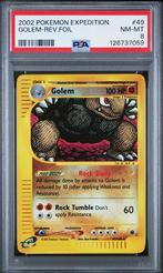 Pokemon Expedition Base Set Reverse Foil Golem PSA 8 WOTC, Hobby en Vrije tijd, Verzenden, Nieuw, Losse kaart, Foil
