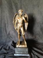 Bronzen David 39,5 cm gesigneerd/stempel zuiver groot brons, Antiek en Kunst, Kunst | Beelden en Houtsnijwerken, Ophalen of Verzenden