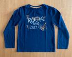 T-shirt bleu marine à longues manches Rock - 8 ans - 2,50€, Comme neuf, Kiabi, Chemise ou À manches longues, Garçon