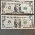 2 x 1 dollar USA set 1963 en 1969 jaar, Postzegels en Munten, Bankbiljetten | Amerika, Ophalen of Verzenden, Setje