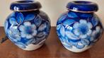 2 blauwe vazen Limoges, Antiek en Kunst, Ophalen