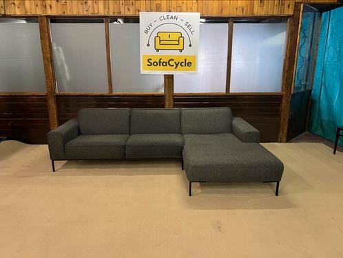 Donkergrijze Sits driezit met chaise longue rechts, Huis en Inrichting, Zetels | Voetbanken en poefs, Zo goed als nieuw, Ophalen of Verzenden